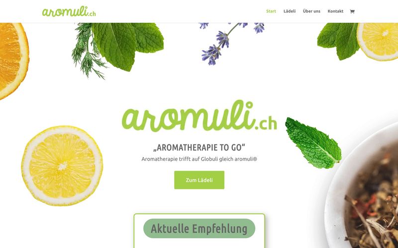 Website für Aromuli Aromatherapie