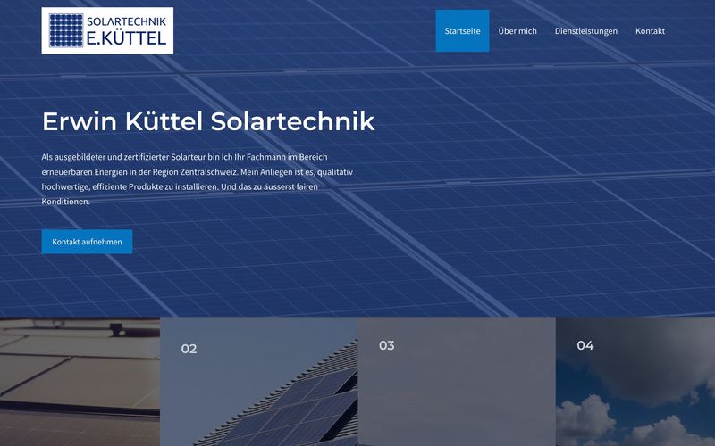 Website für Solartechnik E. Küttel