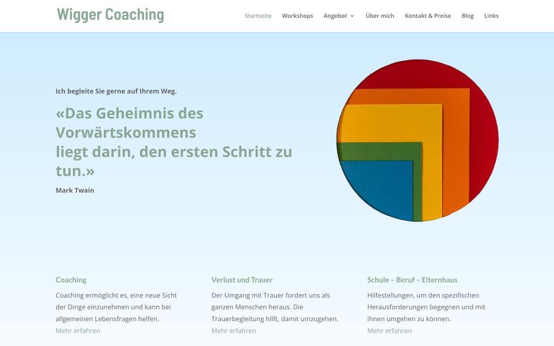 Website für Wigger Coaching