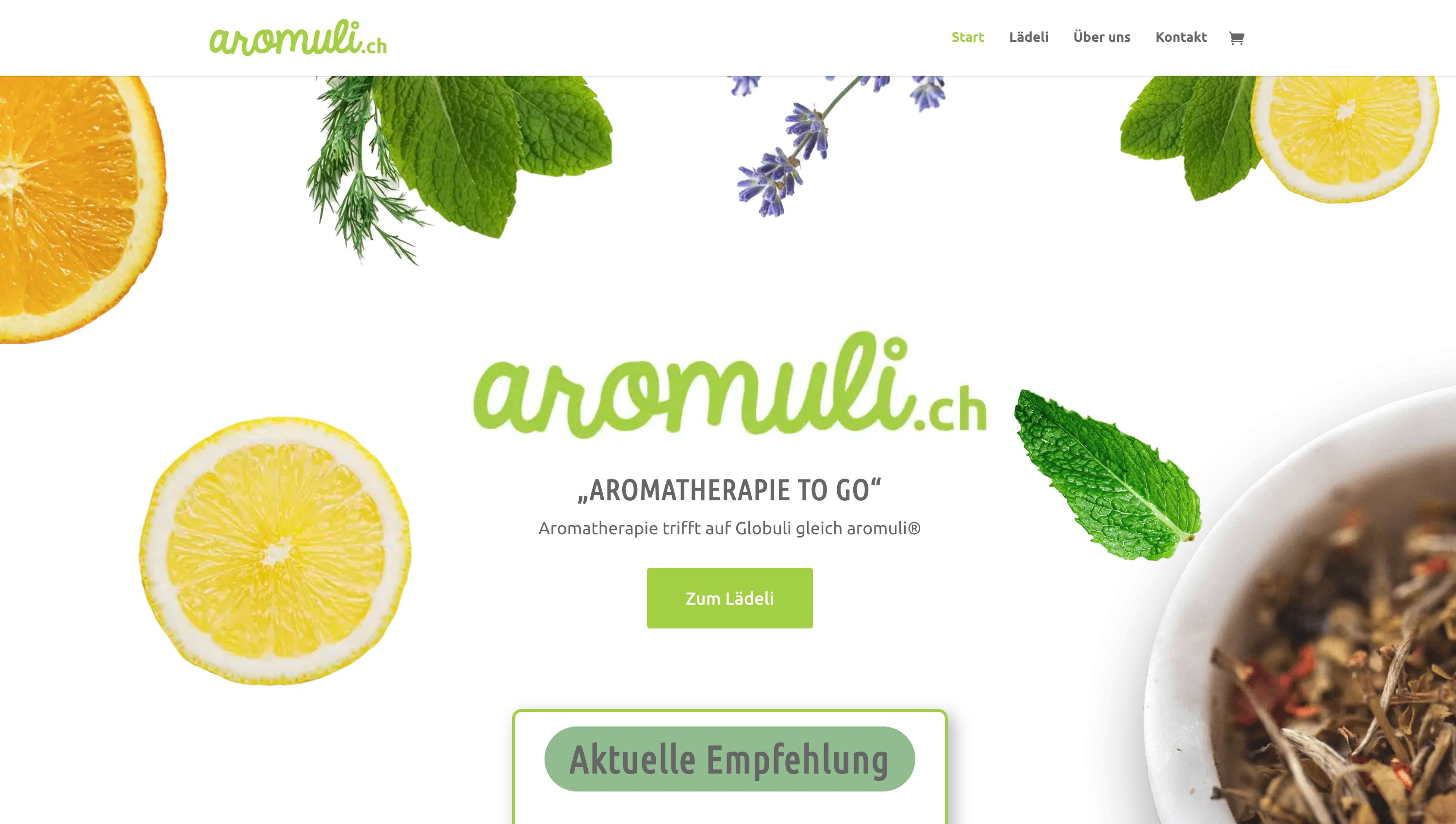 Website für Aromuli Aromatherapie