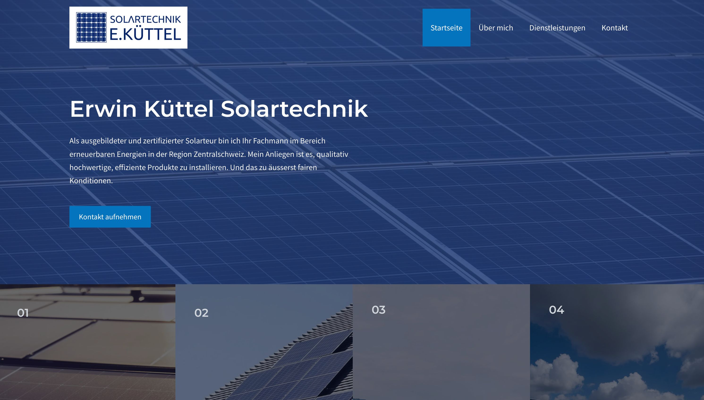 Website für Solartechnik E. Küttel