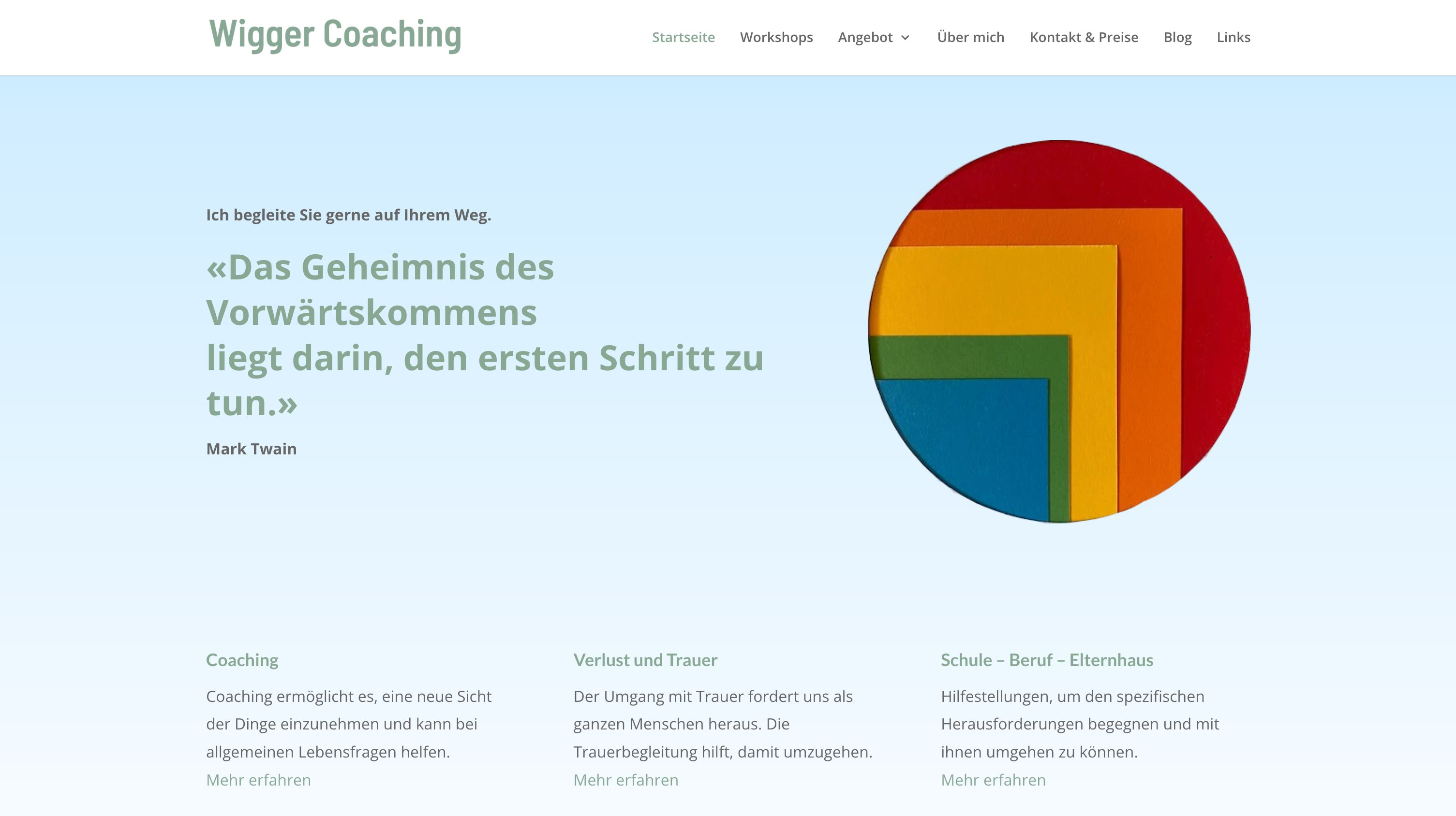 Website für Wigger Coaching